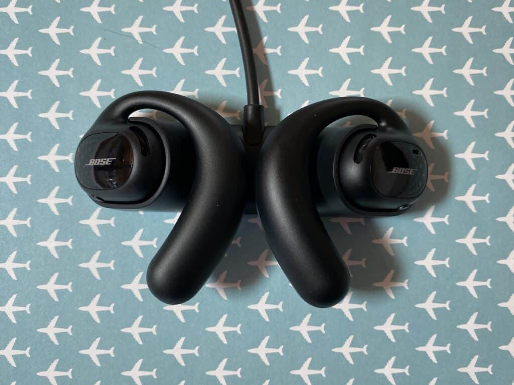 bose sport open, earbuds, headphones, review, how, sound, fit