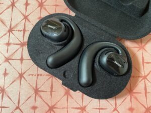 bose sport open, earbuds, headphones, review, how, sound, fit