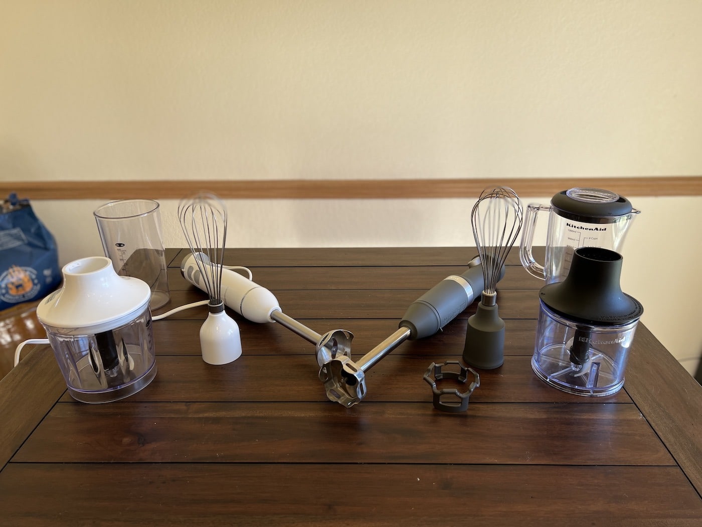 kitchenaid, amazon basics, hand blender, immersion, review, amazon basics, chopper, whisk