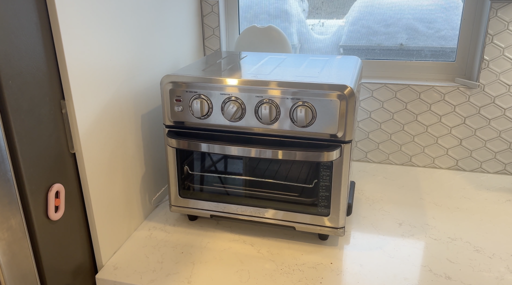 Cuisinart Air Fryer Oven on the counter showing it's large footprint.