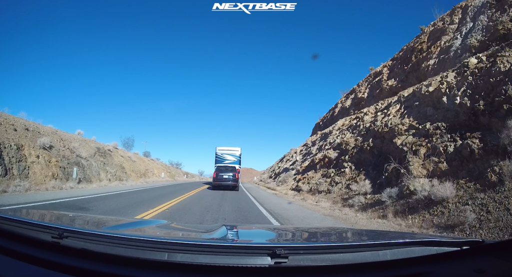 Nextbase iq dashcam review with a shot of las vegas strip.