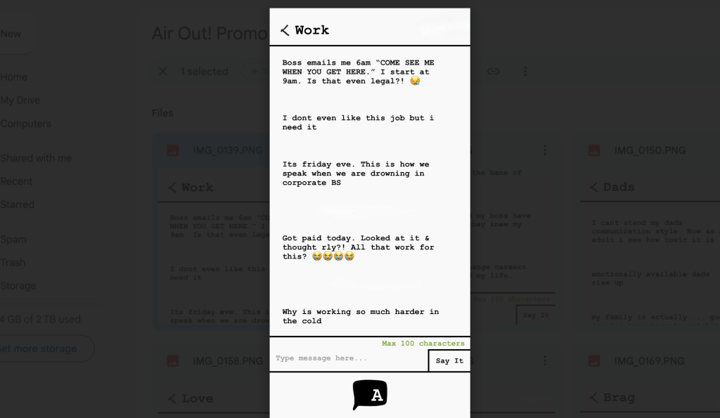 If you've ever just wanted to speak the truth freely, now there's an app for that! Meet AirOut! an anonymous confessional for everyone.