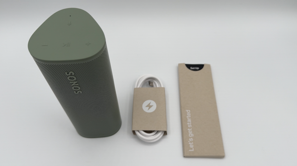 Cord, cable and manual with Roam speaker.