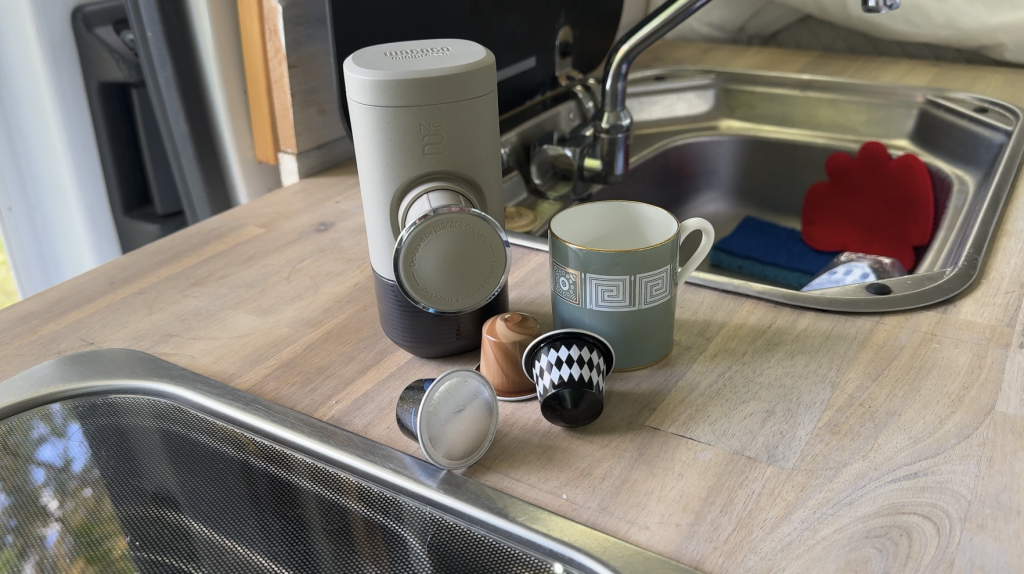 Wacaco Miniprresso NS2 review in camper van.